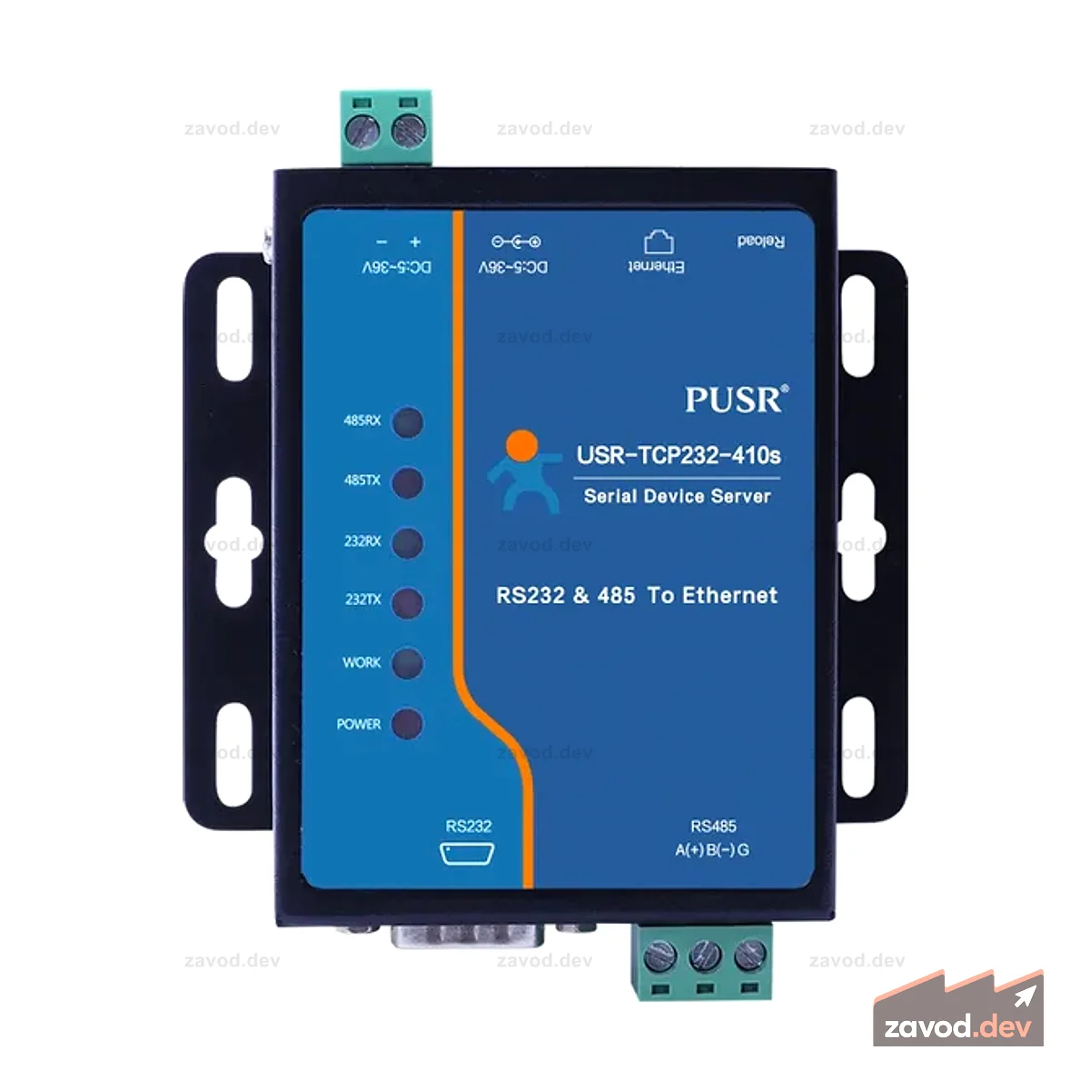USR-TCP232-410s Промышленный преобразователь RS232/RS485 или Ethernet