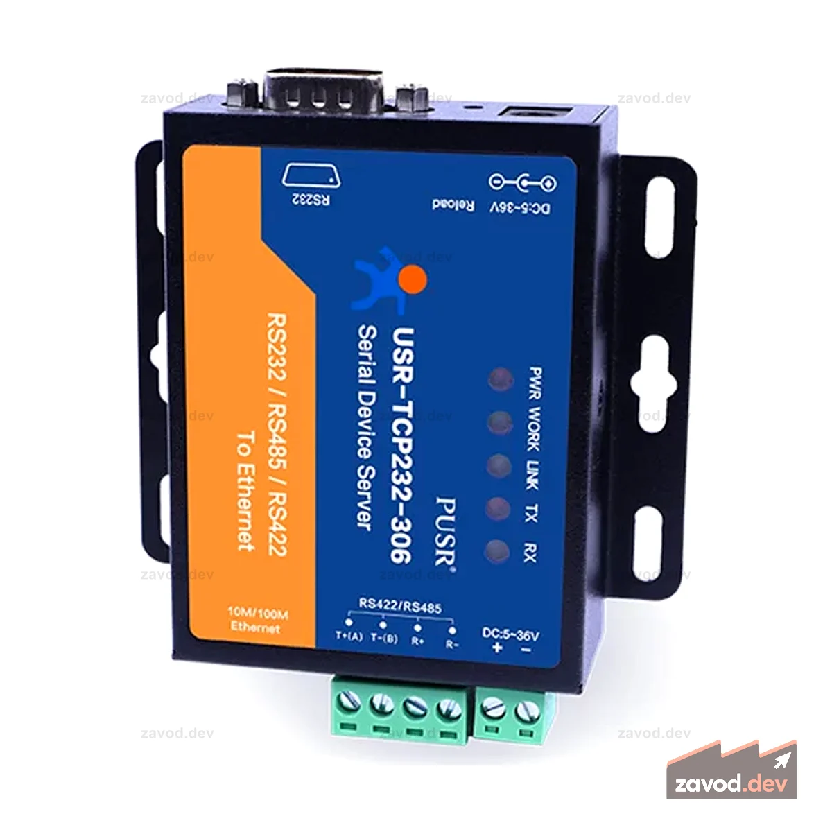 USR-TCP232-306 Промышленный преобразователь RS232 или Ethernet