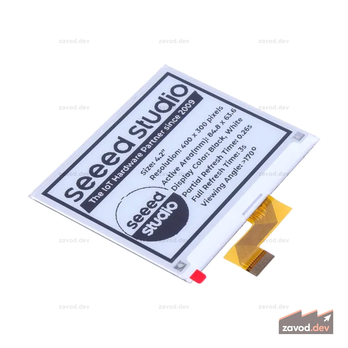 4,2-дюймовый монохромный дисплей eInk/ePaper с разрешением 400x300 пикселей, интерфейс SPI, поддержка XIAO/Arduino/STM32
