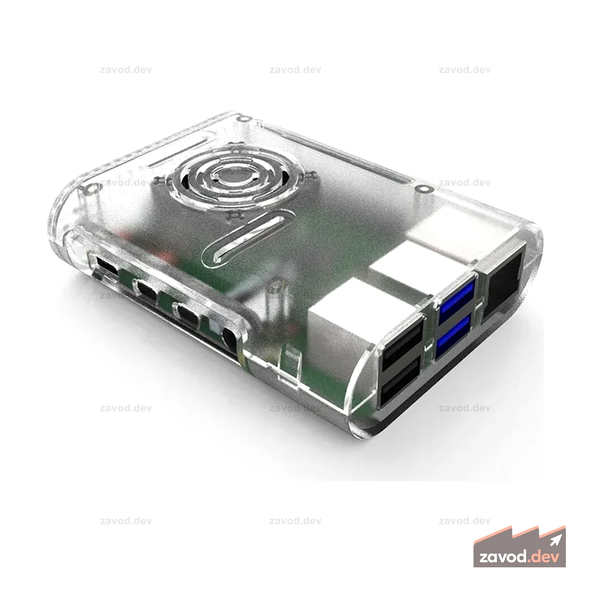 Корпус из АБС-пластика Прозрачный чехол для Raspberry Pi 4 B