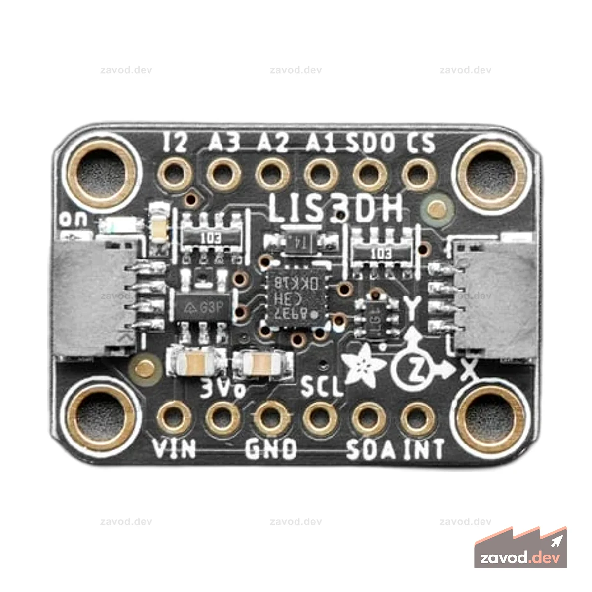Трехосевой акселерометр Adafruit LIS3DH (+-2 г/4 г/8 г/16 г)