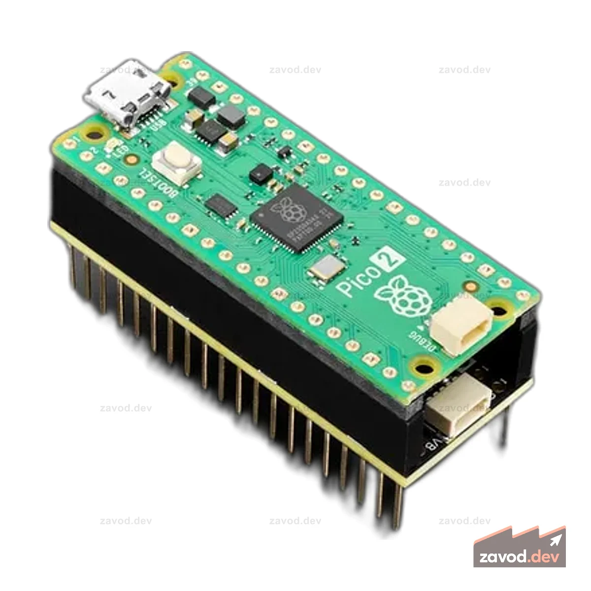 Предварительно собранный Adafruit PiCowbell Adalogger для Pico — MicroSD, RTC и STEMMA QT