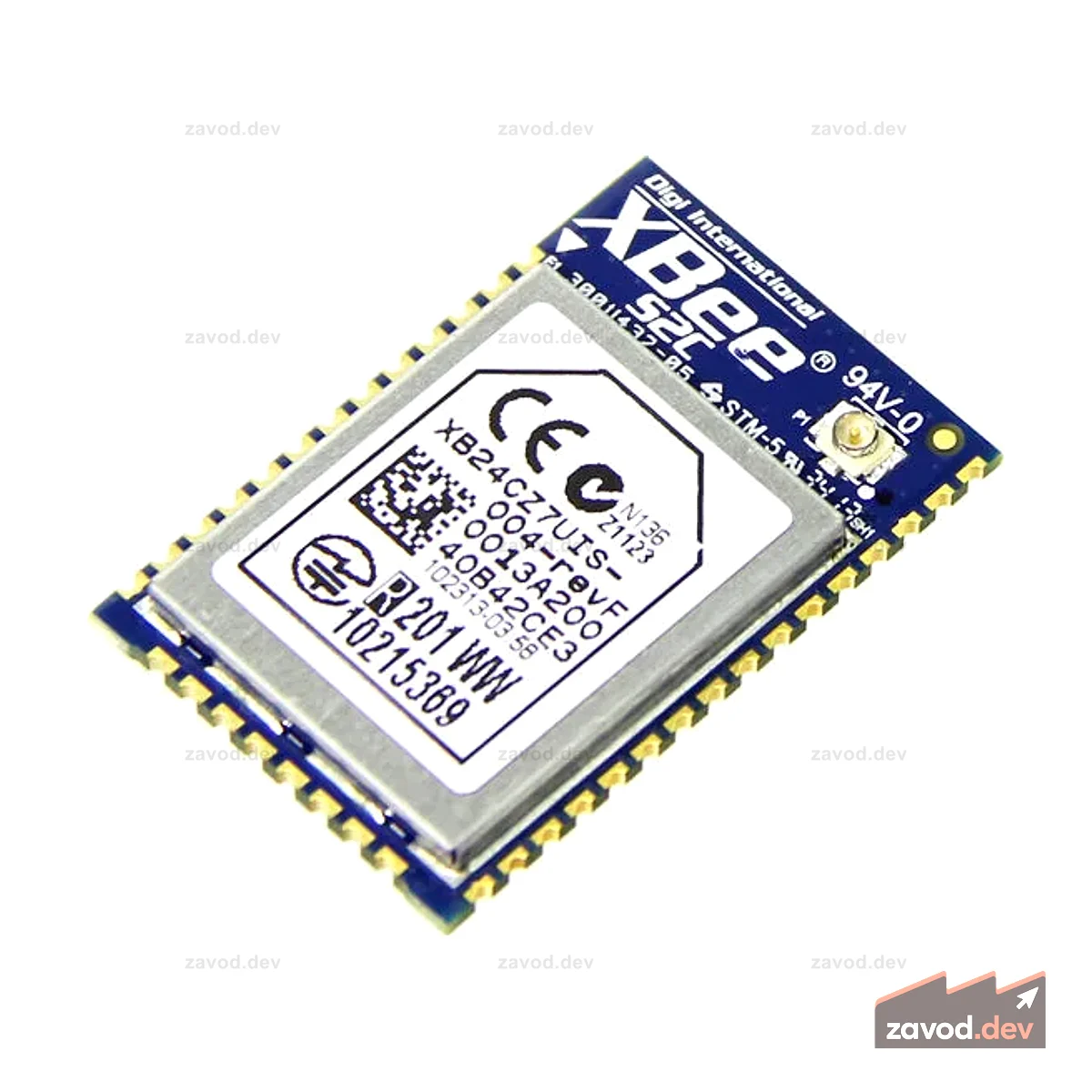 Радиочастотный модуль Xbee ZigBee SMT, 250 кбит/с, 1200 м с антенным разъемом U.Fl — XB24CZ7UIS-004