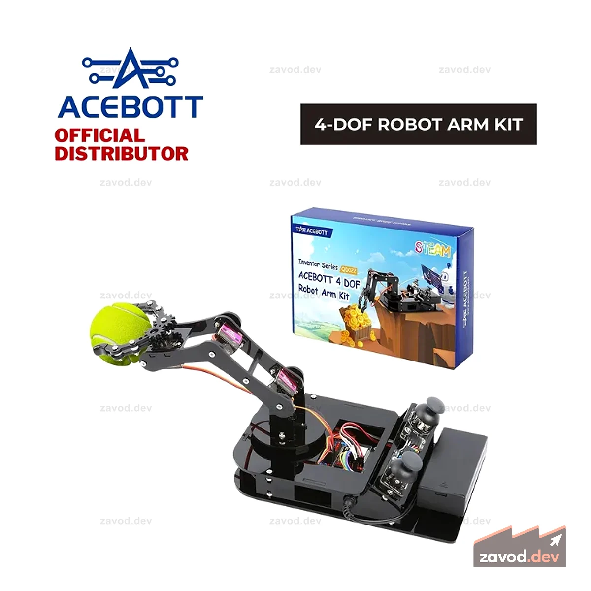 Комплект манипулятора робота ACEBOTT ESP32 с 4 степенями свободы