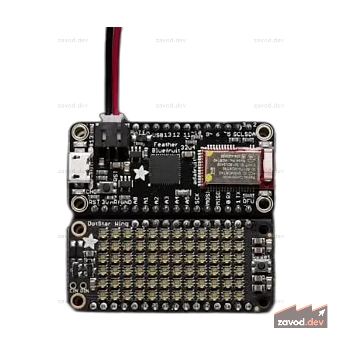 Adafruit DotStar FeatherWing - 6 x 12 RGB светодиодов
