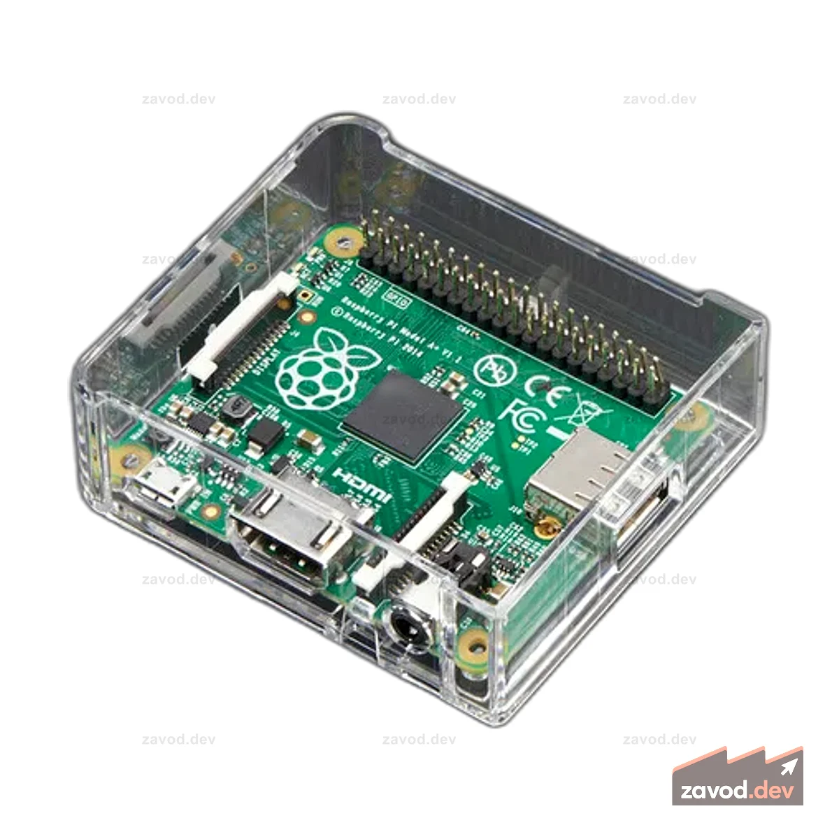 Pi Model A+ Основание корпуса - прозрачное
