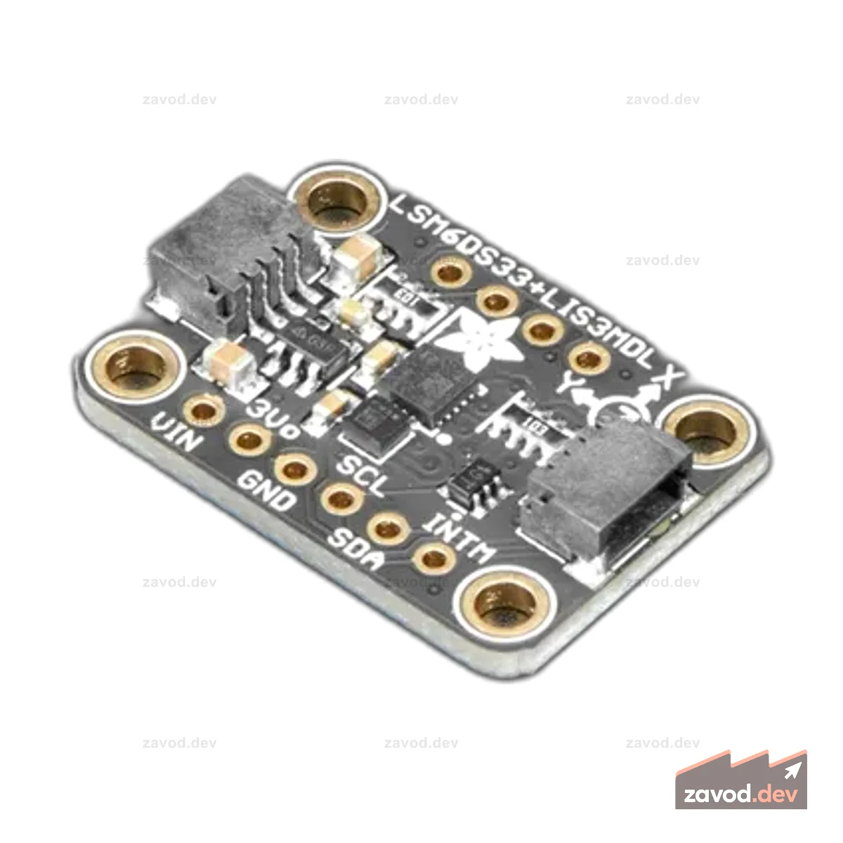 Adafruit LSM6DS33 + LIS3MDL — IMU с 9 степенями свободы с ускорением/гироскопом/магнитом – STEMMA QT Qwiic