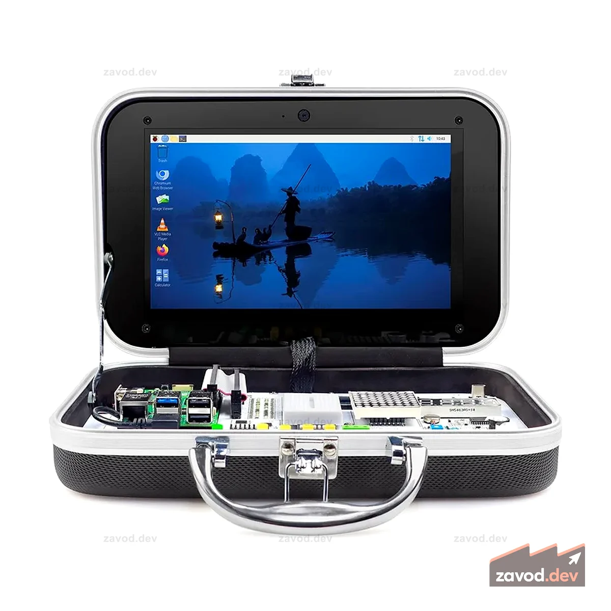 CrowPi — компактный образовательный комплект Raspberry Pi с 9-дюймовым дисплеем, совместимый с Raspberry Pi 5.