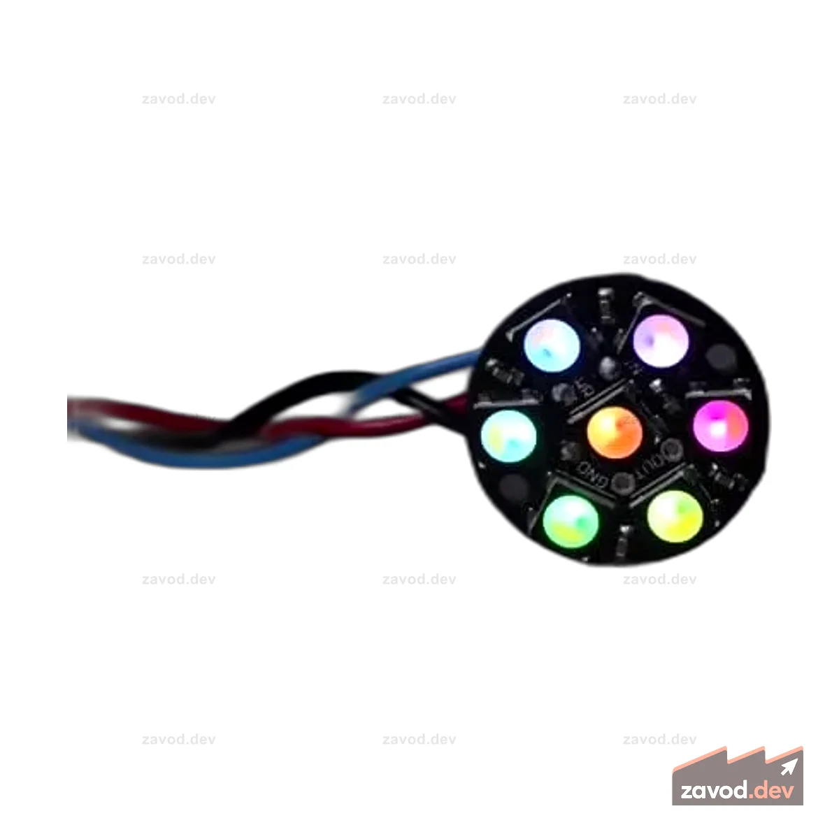 NeoPixel Jewel - светодиод RGBW 7 x 5050 со встроенными драйверами