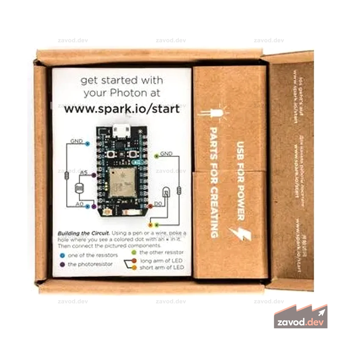 Particle Photon Kit - крошечный комплект разработки Wi-Fi для проекта IoT, дизайн с открытым исходным кодом
