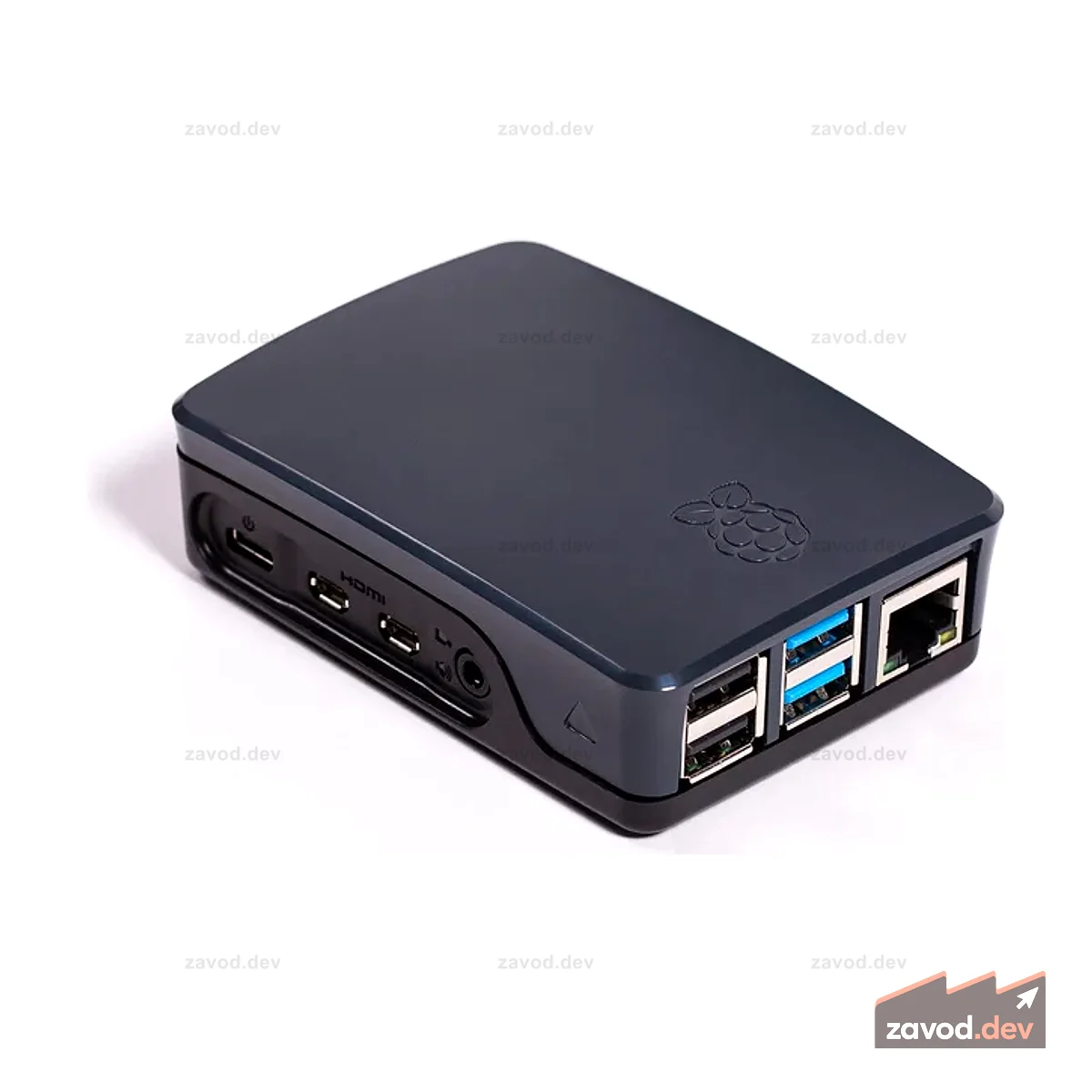 Официальный чехол для Raspberry Pi 4 черного/серого цвета