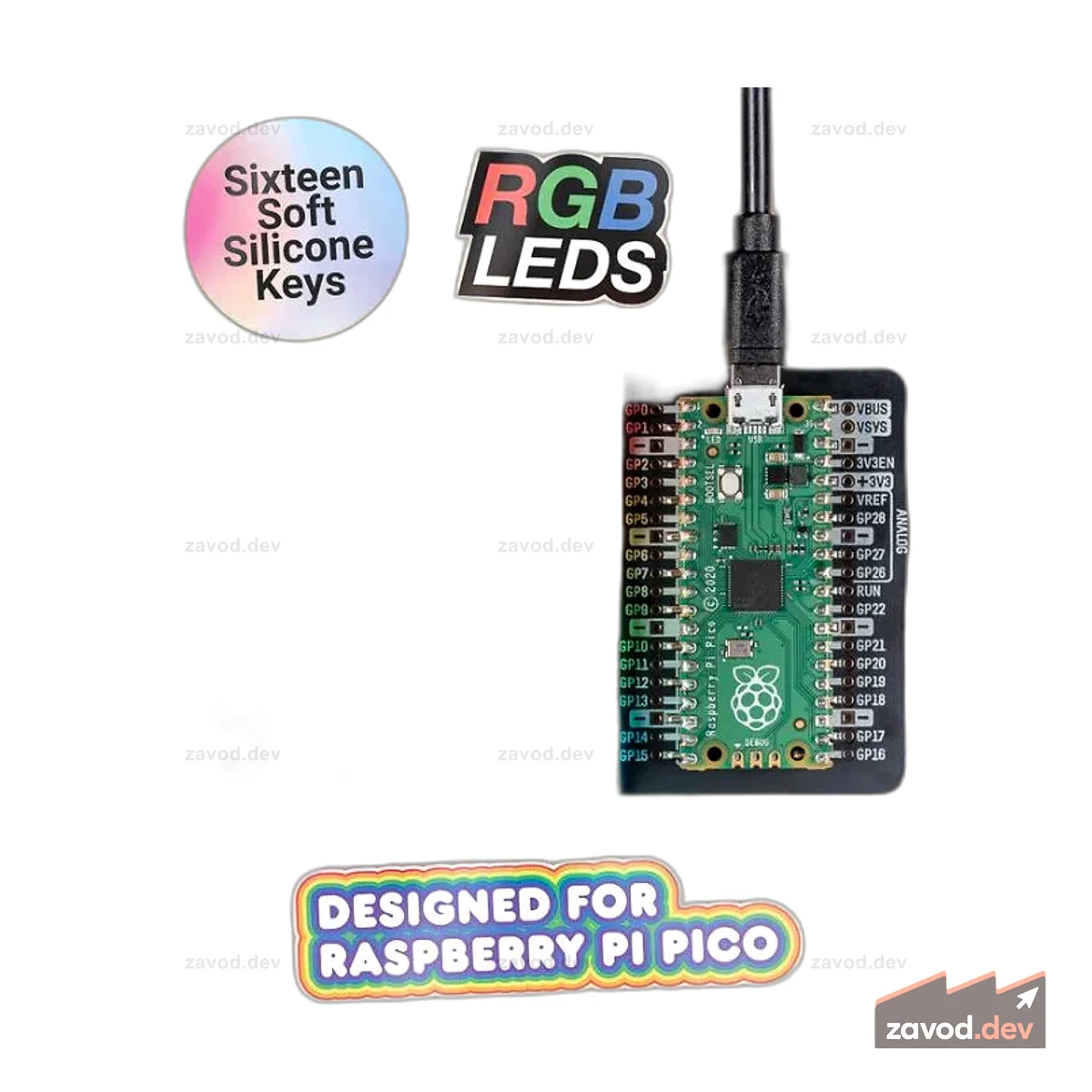 Основание клавиатуры Pico RGB