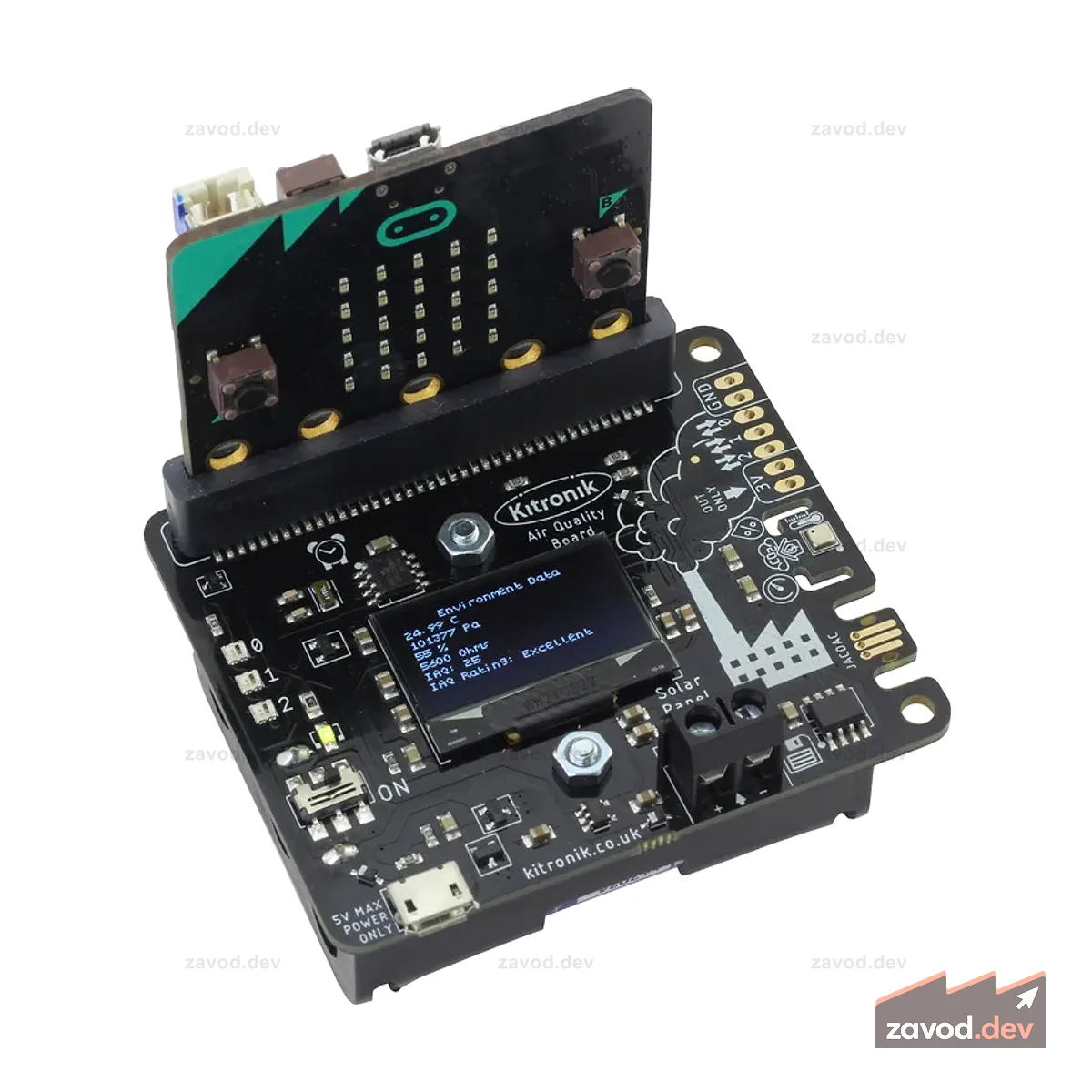 Совет Kitronik по качеству воздуха и окружающей среде для micro:bit