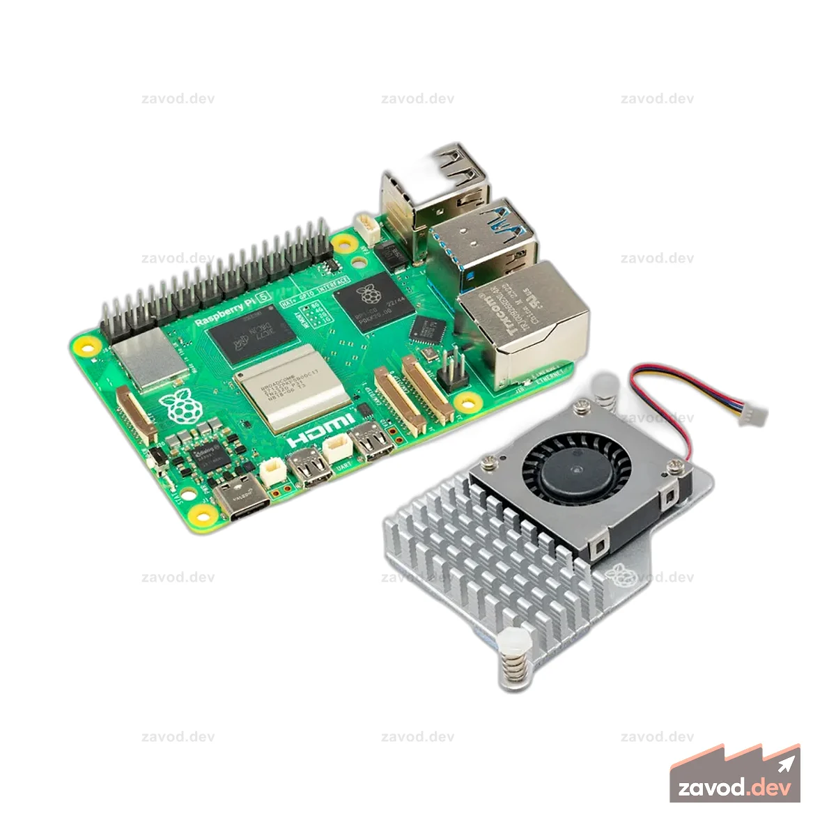 Pakronics® Raspberry Pi® 5 4 ГБ с активным охлаждением