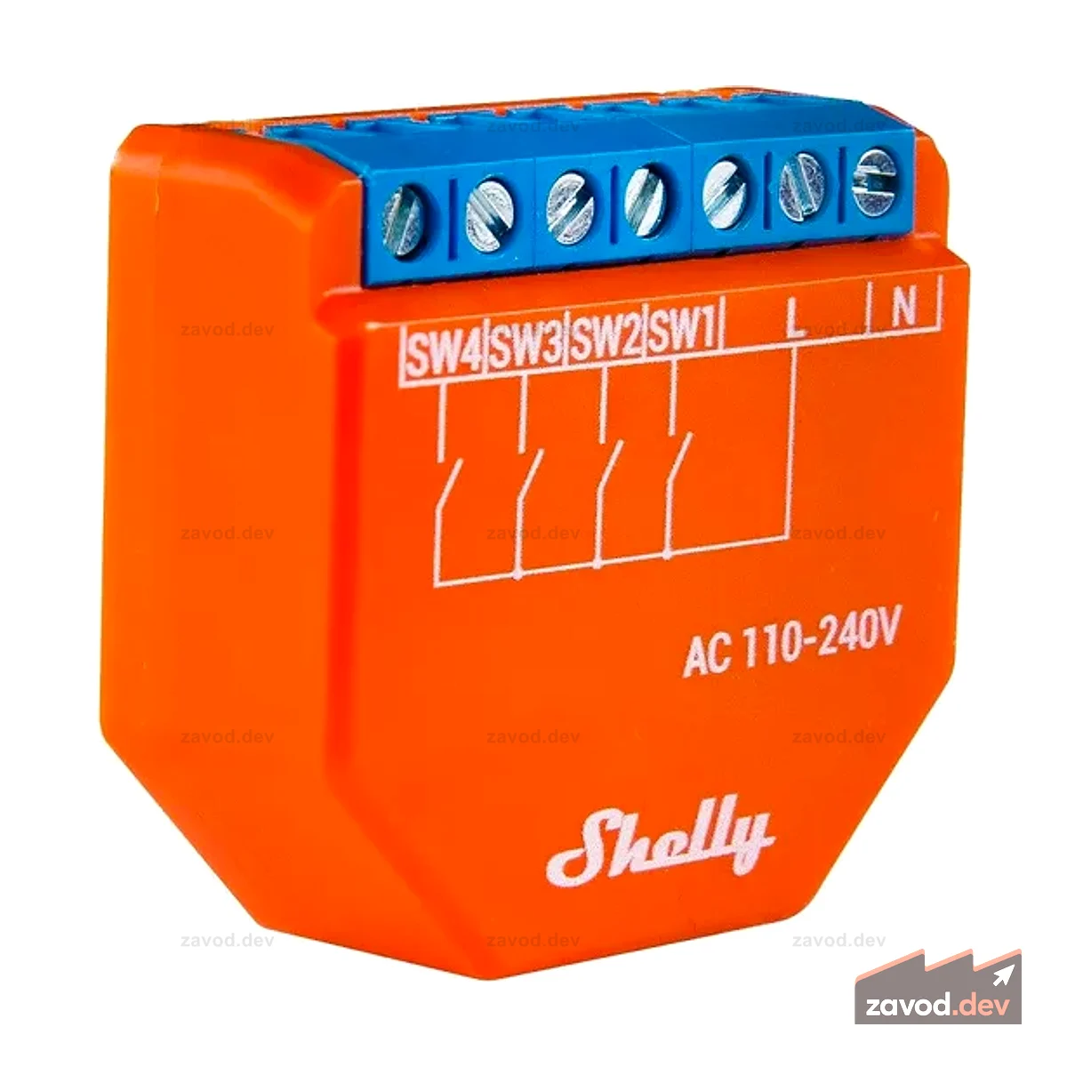 Shelly Plus i4 - Контроллер цифрового входа WiFi 4