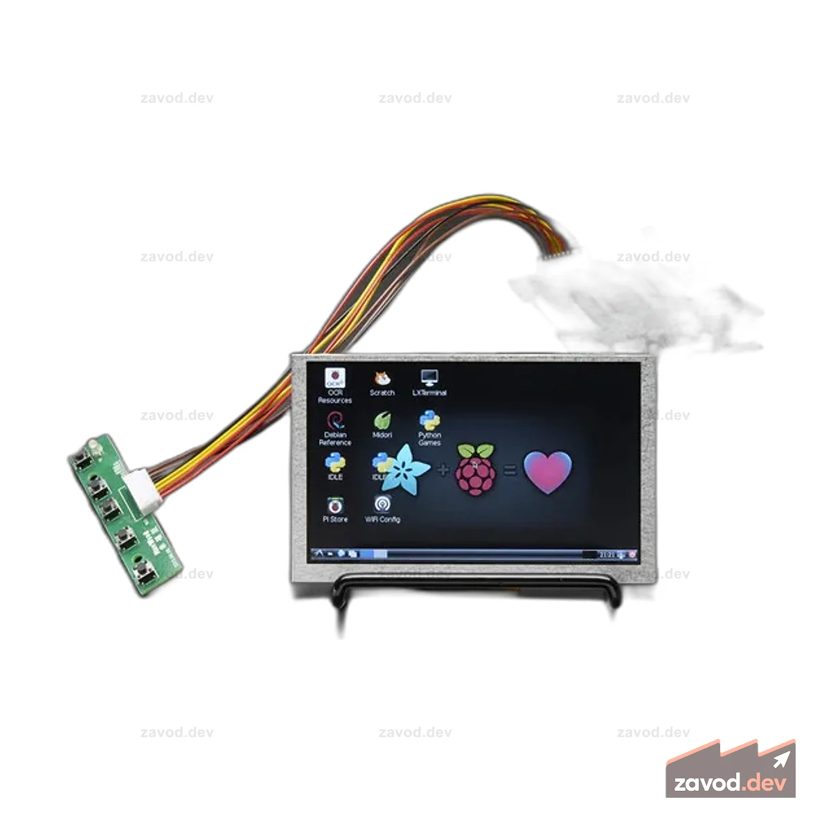 HDMI 4 Pi 5-дюймовый дисплей без сенсорного экрана 800x480 - HDMI/VGA/NTSC/PAL