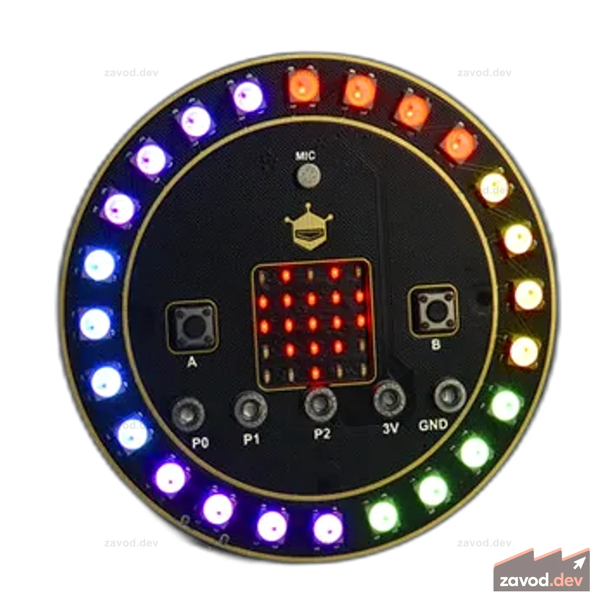 micro: Плата расширения круглой светодиодной RGB-подсветки