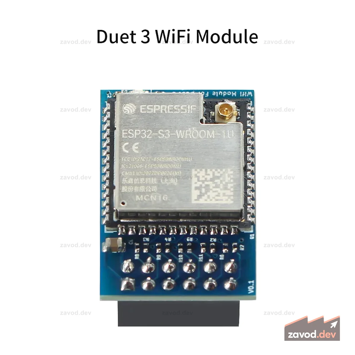 Модуль Wi-Fi FYSETC Duet3 на основе модуля ESP32 S3 вместо интерфейса Ethernet или SBC для материнской платы Duet 6HC V1.02