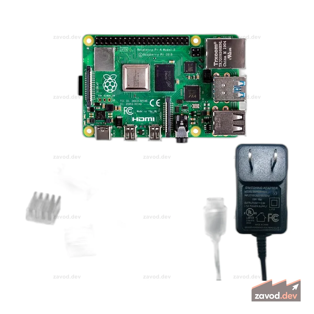 Raspberry Pi 4B — базовый комплект — 4 ГБ