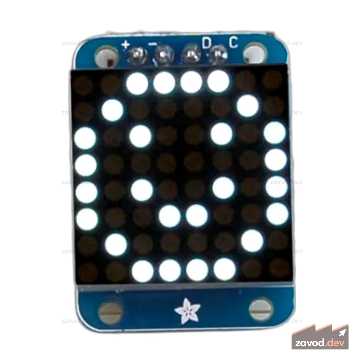 Светодиодная матрица Adafruit Mini 8x8 с рюкзаком I2C - ультра яркий белый