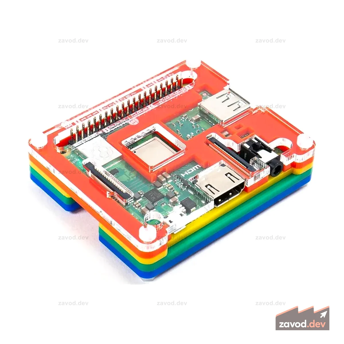 Pibow 3 A+ Coupé (для Raspberry Pi 3 A+) - Coupé Rainbow