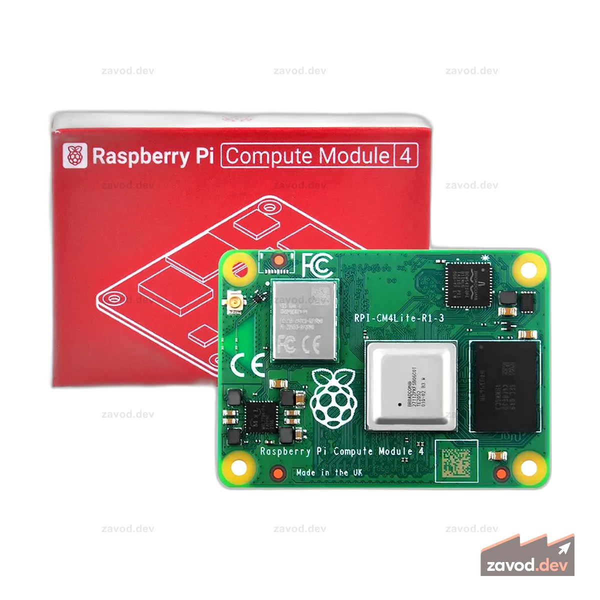 52Pi Raspberry Pi CM4 4 ГБ CM4104000/ 8 ГБ CM4108000 ОЗУ 0 ГБ (Lite) 2,4/5,0 ГГц Wi-Fi и Bluetooth 5.0