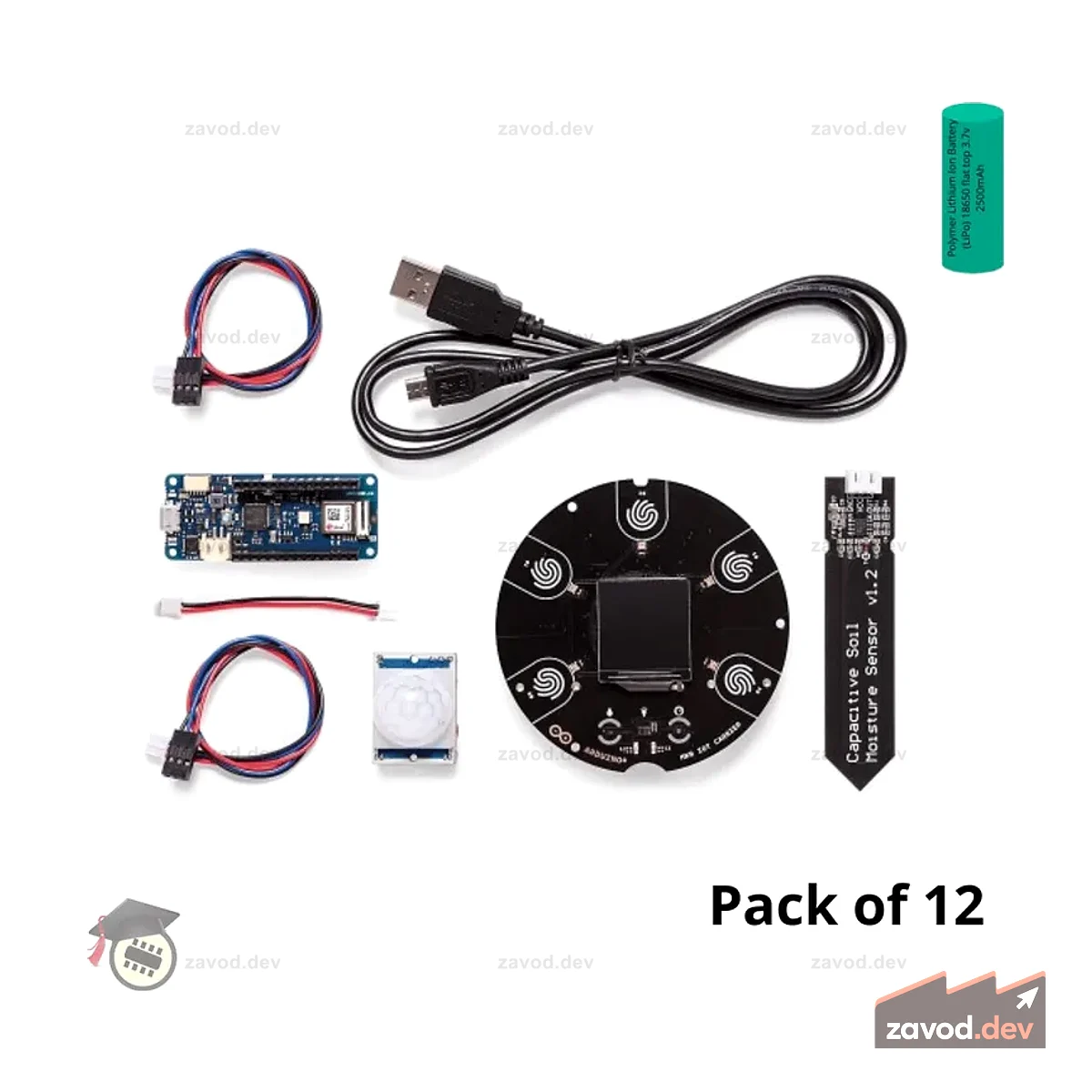 Комплект Arduino EDU Explore IoT с перезаряжаемой батареей (12 шт.)