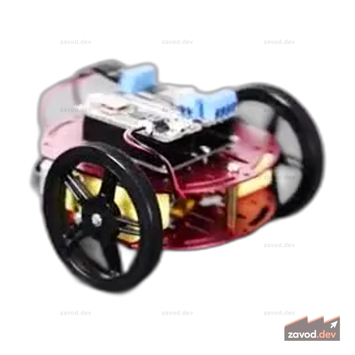 Комплект шасси мини-круглого робота - 2WD с двигателями постоянного тока