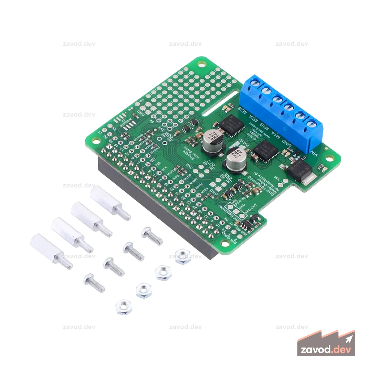 Драйвер двигателя Dual TB9051FTG для Raspberry Pi (в сборе)