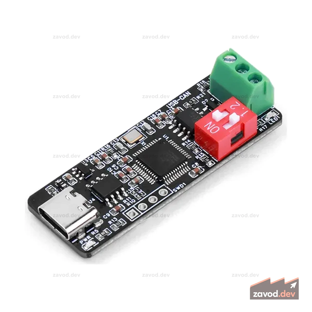 Модуль адаптера RobStride USB-CAN (Type-C, поддержка официального инструмента отладки с графическим интерфейсом)