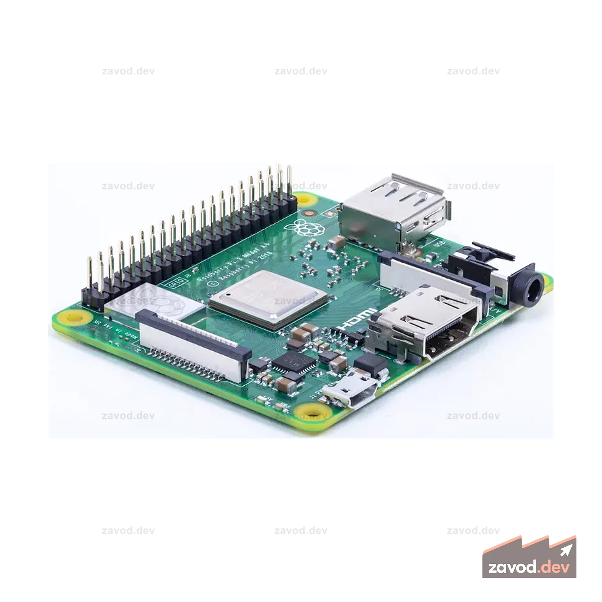Raspberry Pi 3 Model A+- 64-битный четырехъядерный процессор с тактовой частотой 1,4 ГГц