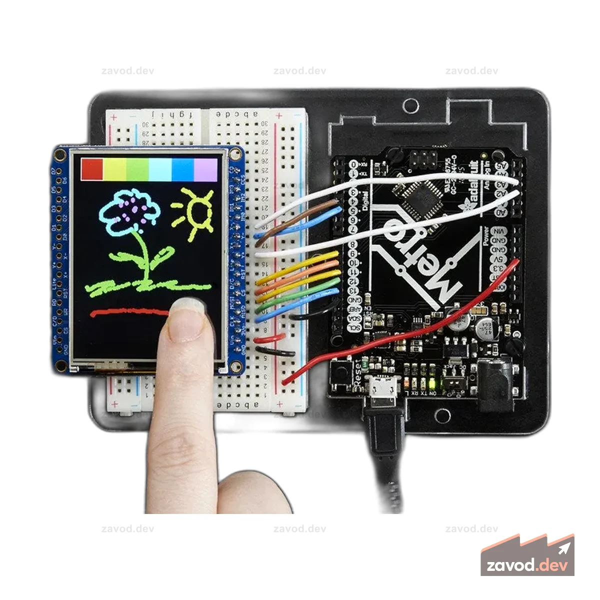 Adafruit 2,4-дюймовый TFT ЖК-дисплей с сенсорным экраном и разъемом MicroSD — ILI9341