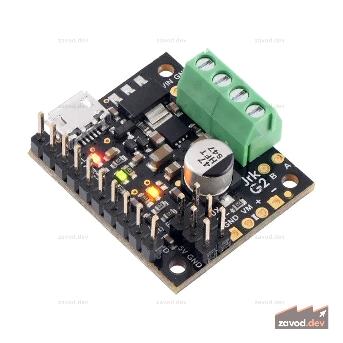 Pololu Jrk G2 21v3 USB-контроллер двигателя с обратной связью (припаянные разъемы)
