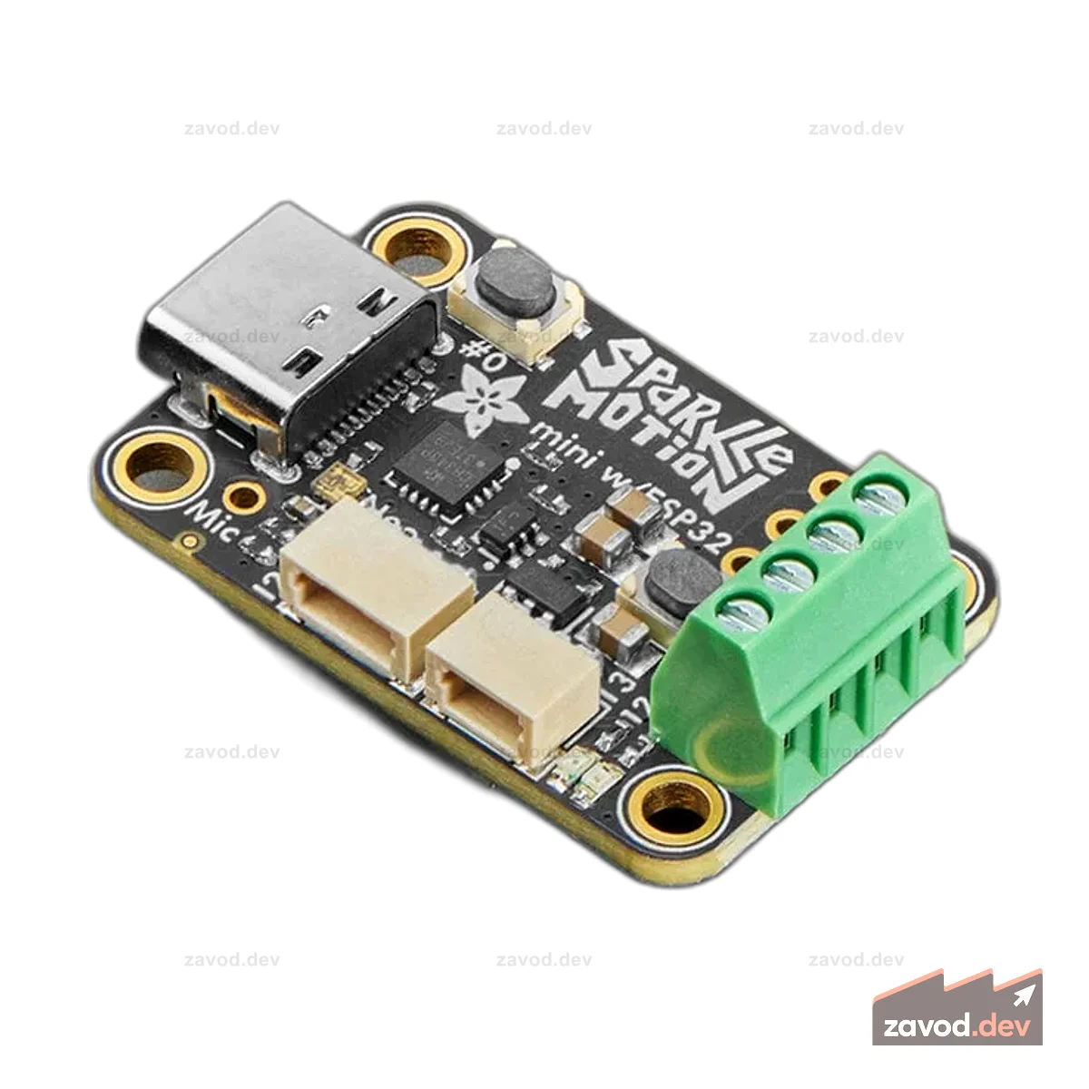 Mini Sparkle Motion с предварительно припаянным клеммным блоком — светодиодный драйвер ESP32 NeoPixel