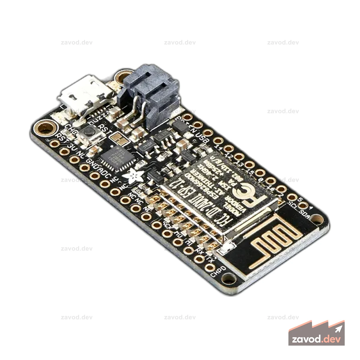 Adafruit Feather HUZZAH с ESP8266 WiFi [с разъемами или без них]