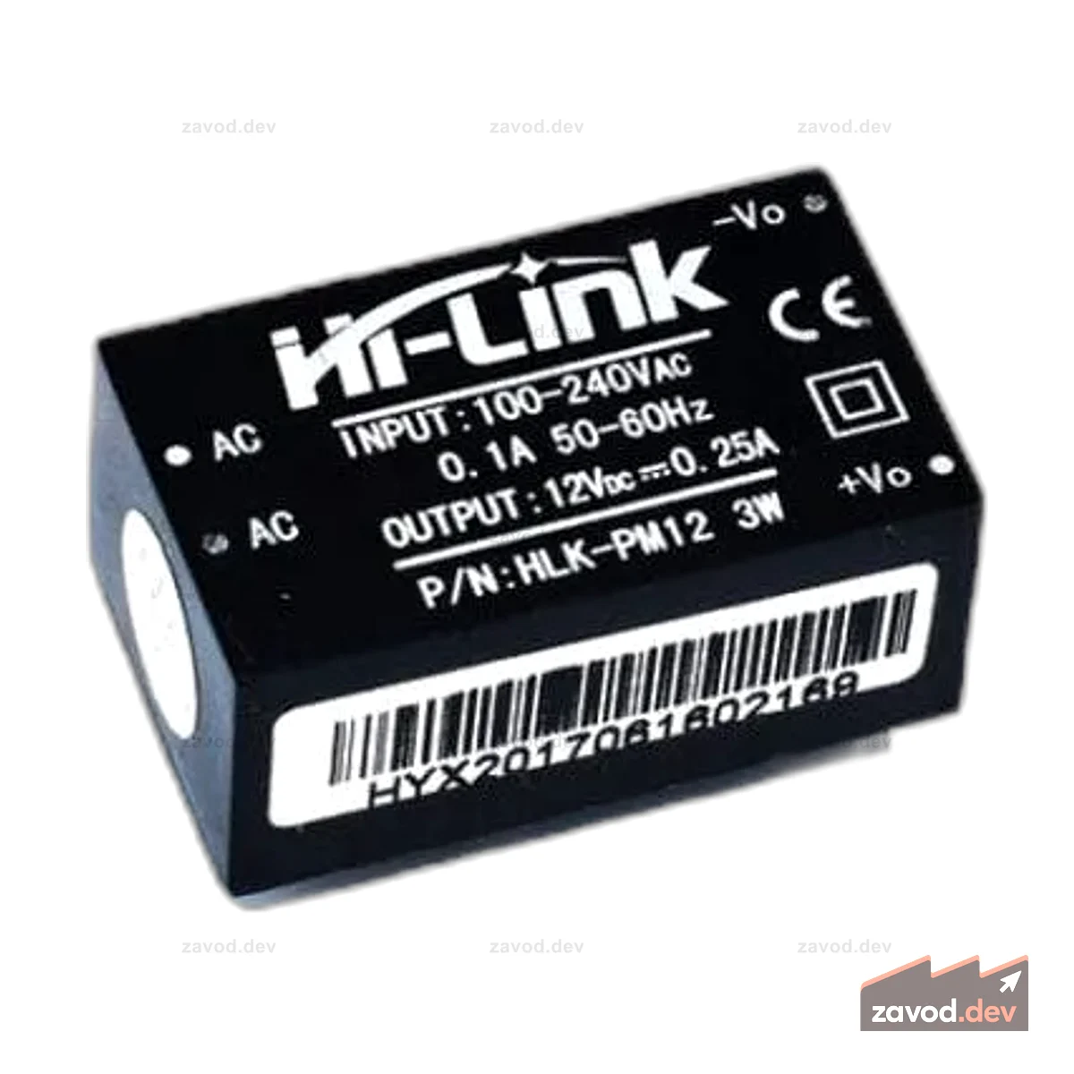 Модуль понижающего блока питания HI-Link HLK-PM12 AC-DC 220–12 В