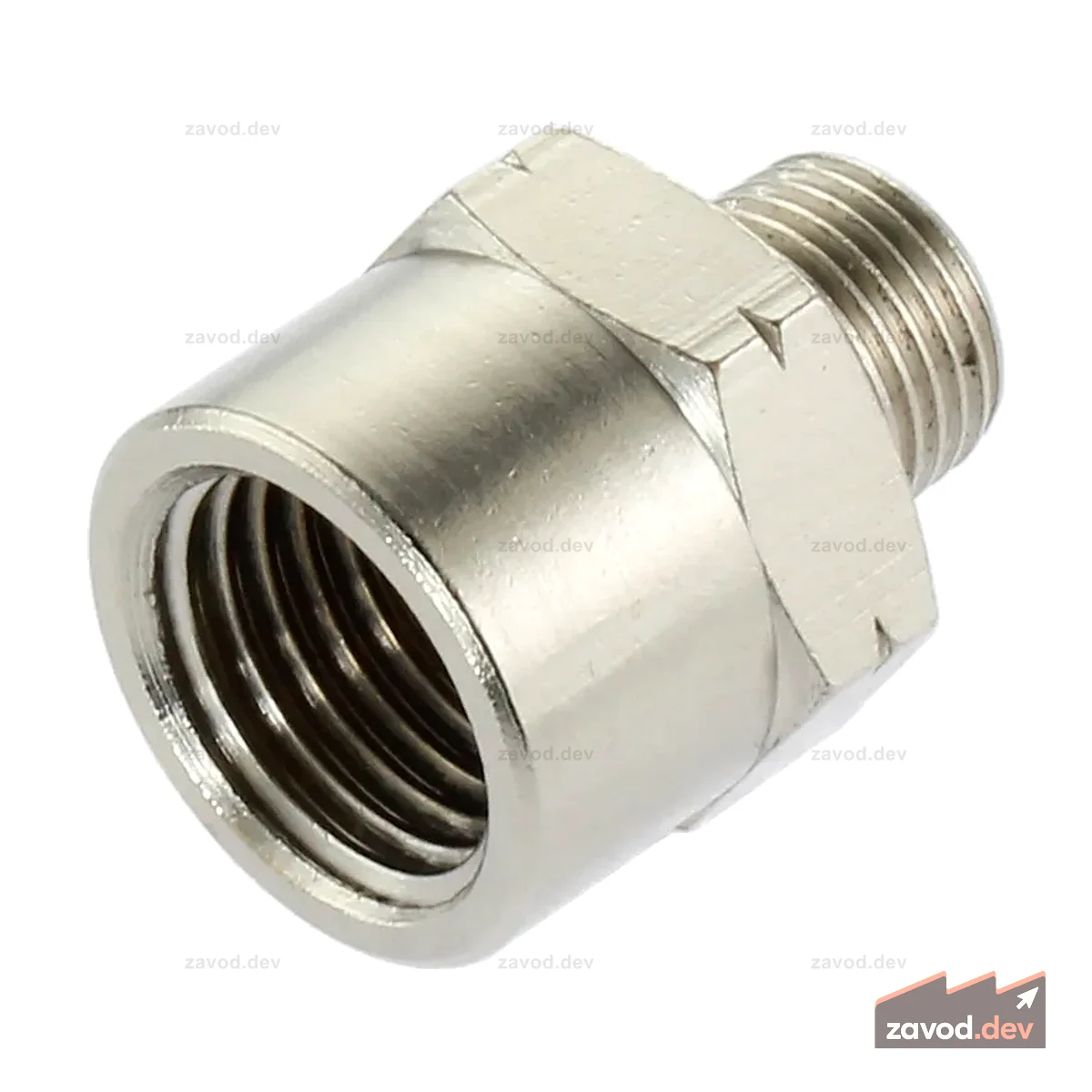 Переходник 1/8 NPT, наружная резьба 1/4 NPT, внутренняя резьба