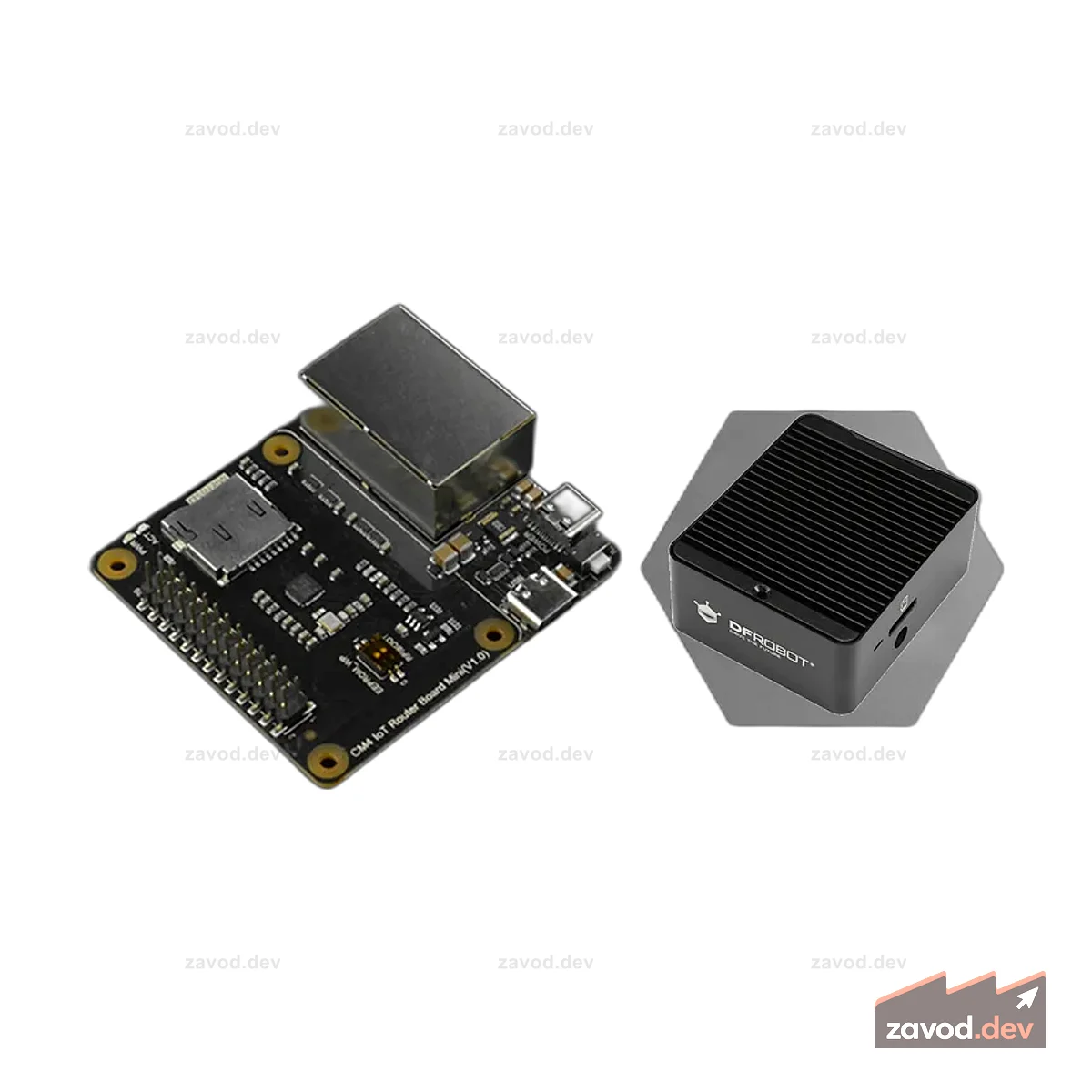 Вычислительный модуль Raspberry Pi 4 Несущая плата маршрутизатора IoT Mini с металлическим корпусом охлаждения