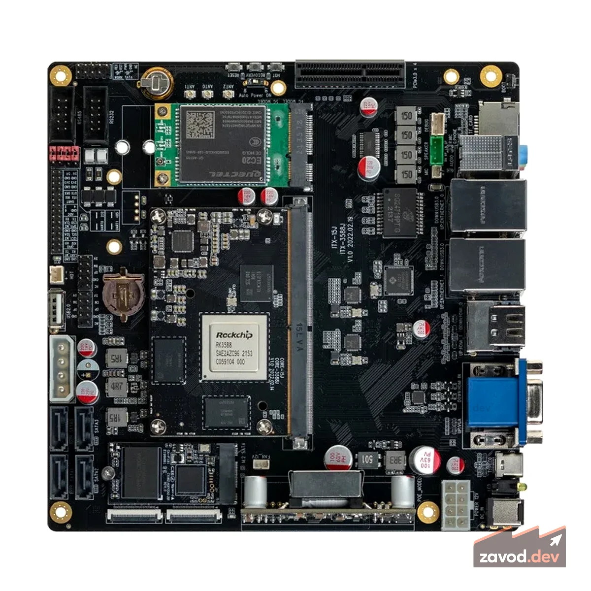 ITX-3588J RK3588 Mini ITX ARM Материнская плата