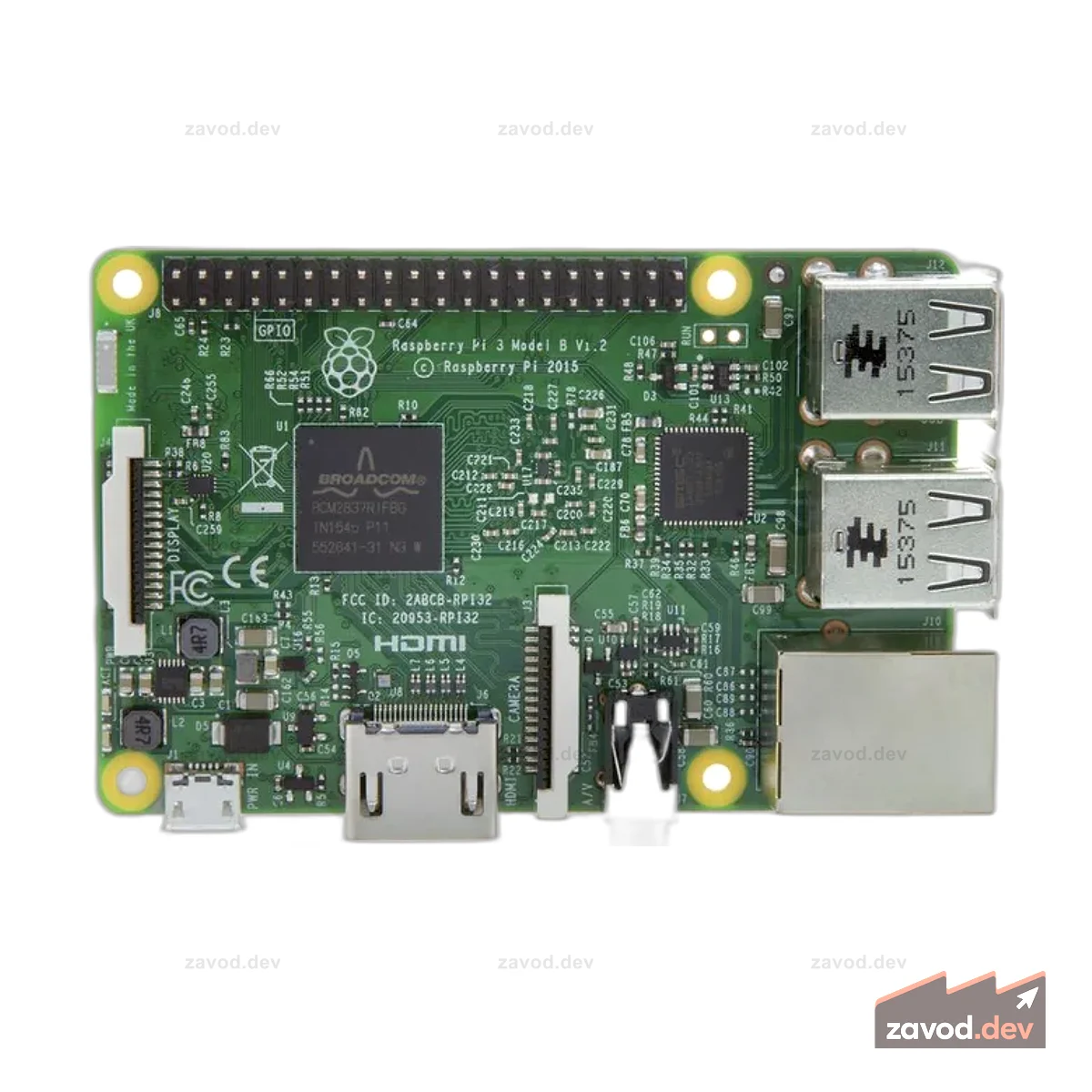 Raspberry Pi 3 — Модель B — ARMv8 с 1 ГБ ОЗУ