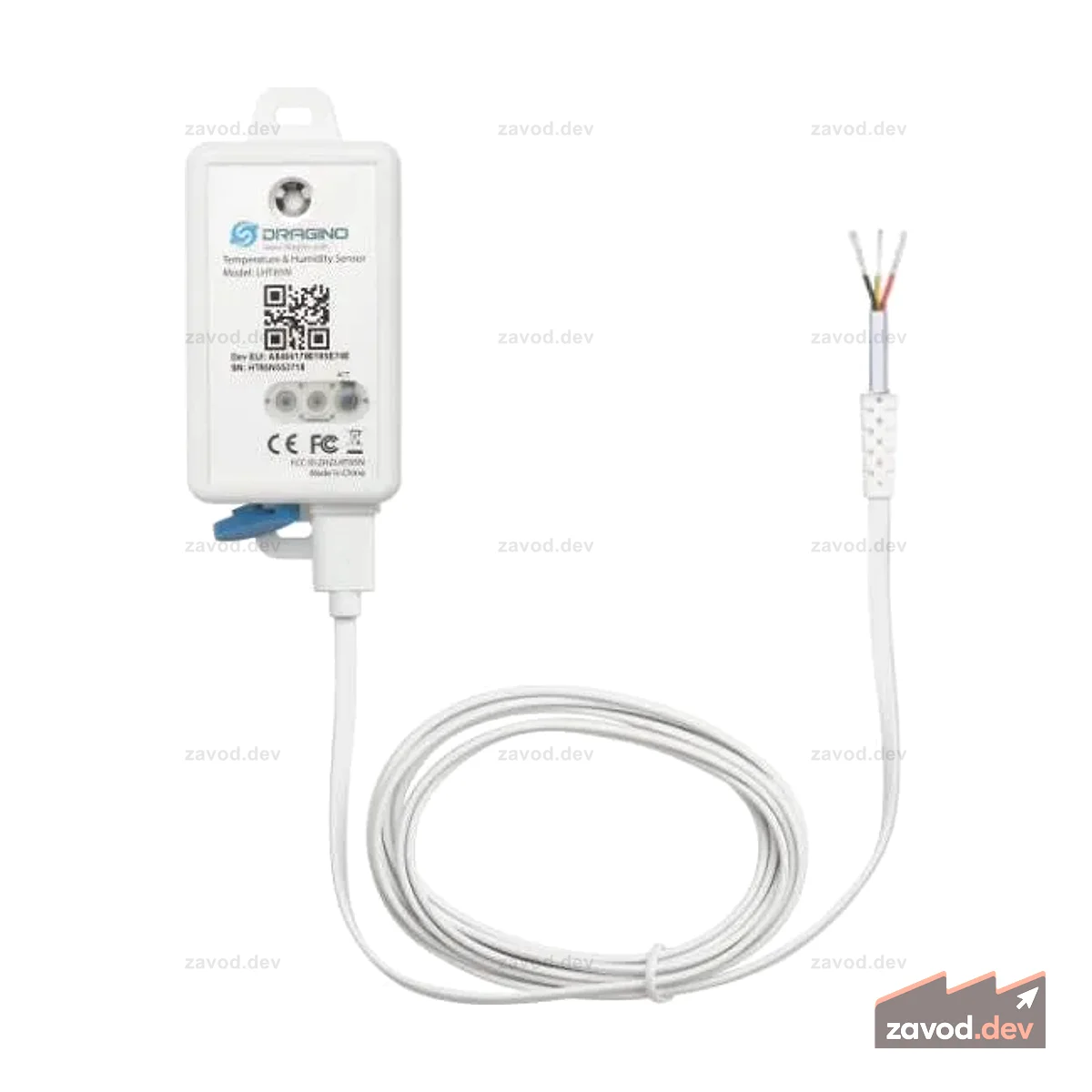 Dragino LHT65N-DC-EU868 LoRaWAN Датчик температуры и люфта с потенциальным свободным контактом (сухой контакт)