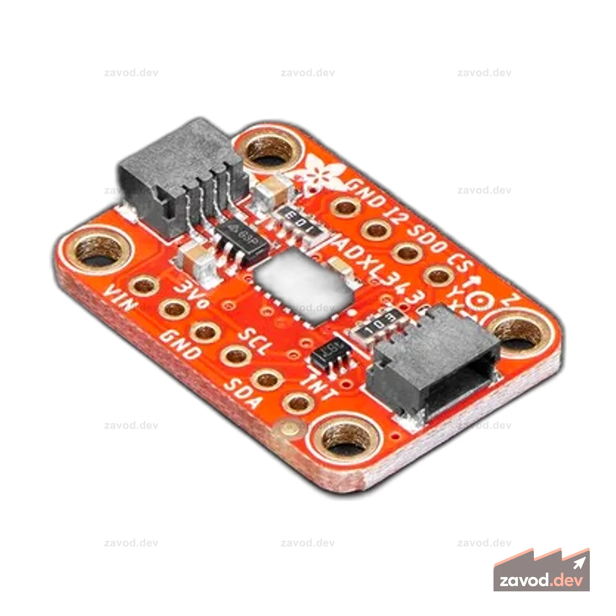 ADXL343 - Трехосевой акселерометр (+-2g/4g/8g/16g) с I2C/SPI - STEMMA QT / Qwiic