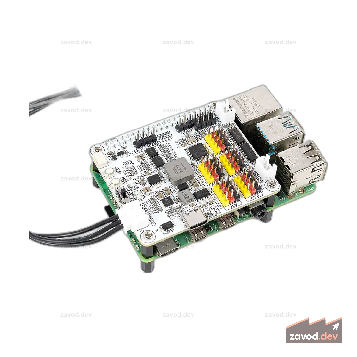 SunFounder Robot HAT, предназначенная для Raspberry Pi 5/4/3B+/3B/Zero W/Zero (не совместима с SunFounder Pidog)