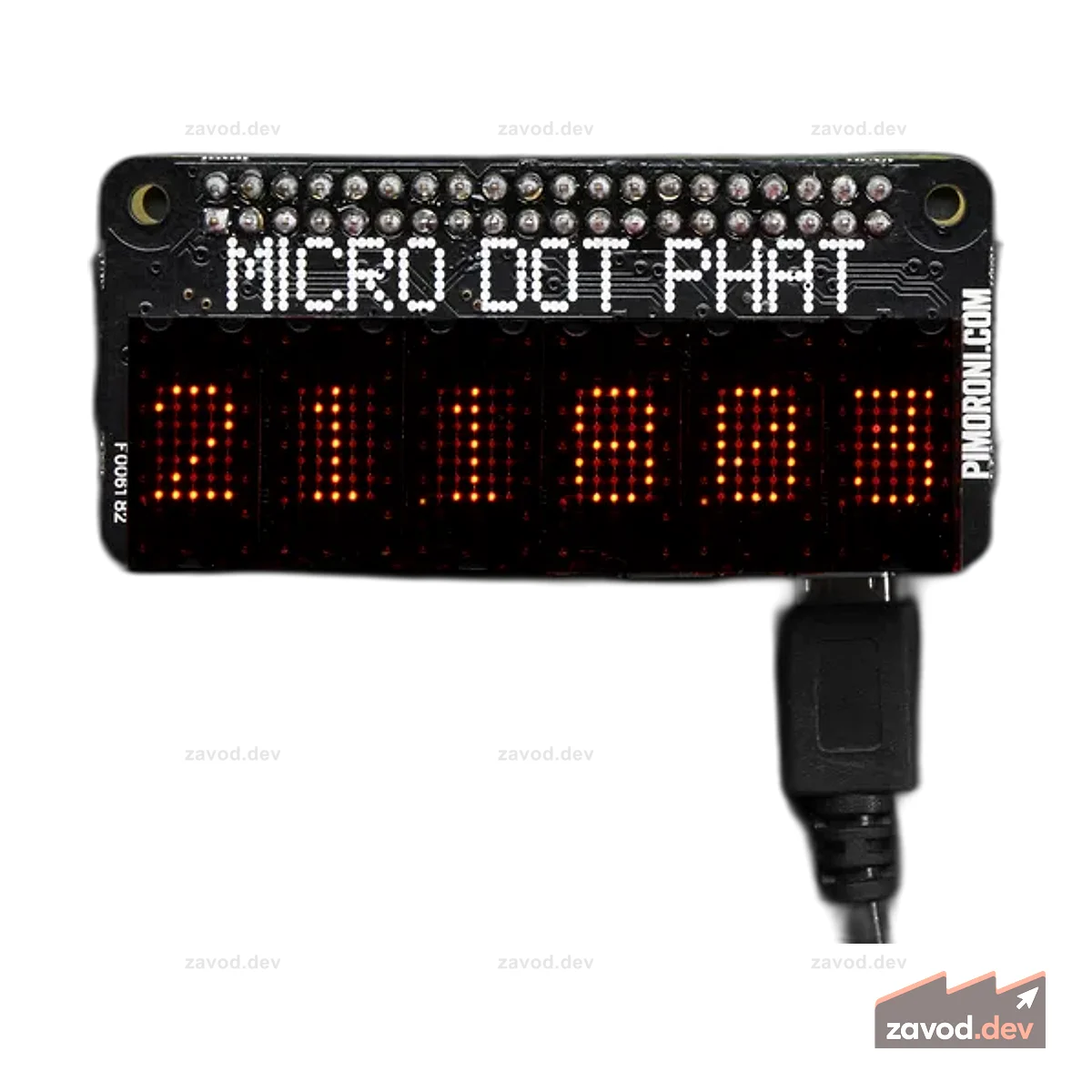 Pimoroni Micro Dot pHAT со светодиодными модулями в комплекте - красный