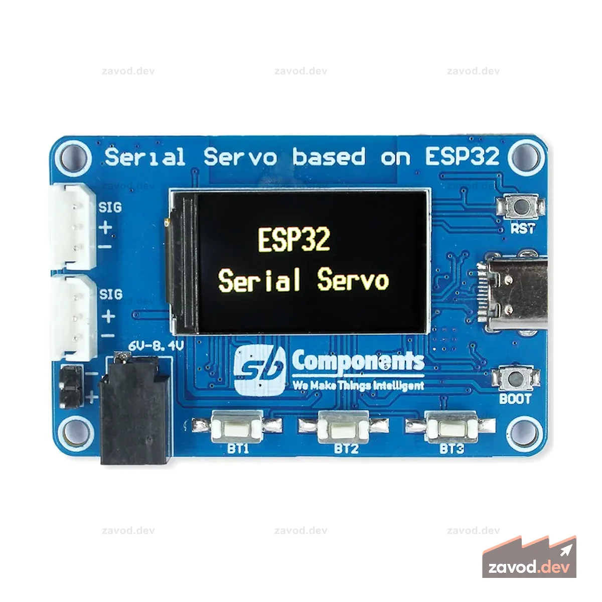 Плата расширения последовательного сервопривода на базе ESP32