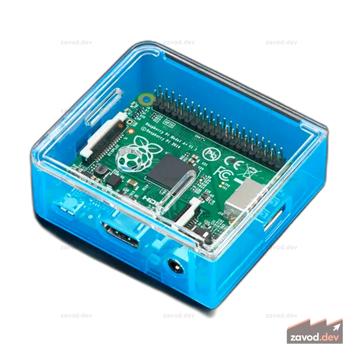 Pi Model A+ — синий
Основание корпуса