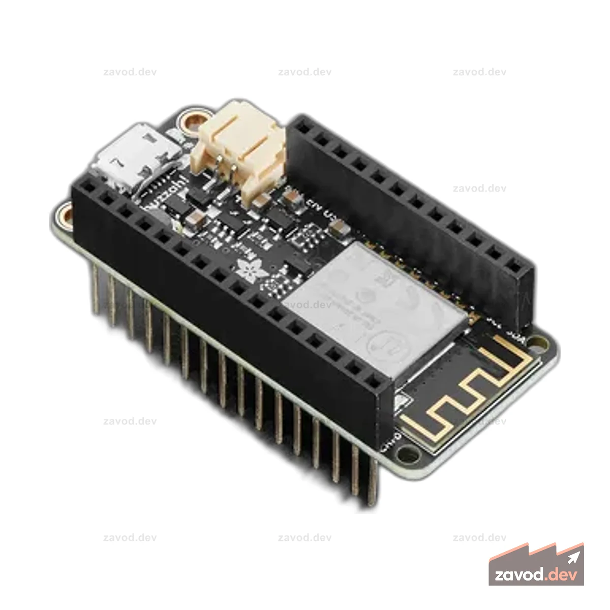 Сборка Feather HUZZAH с ESP8266 WiFi и штабелируемыми разъемами