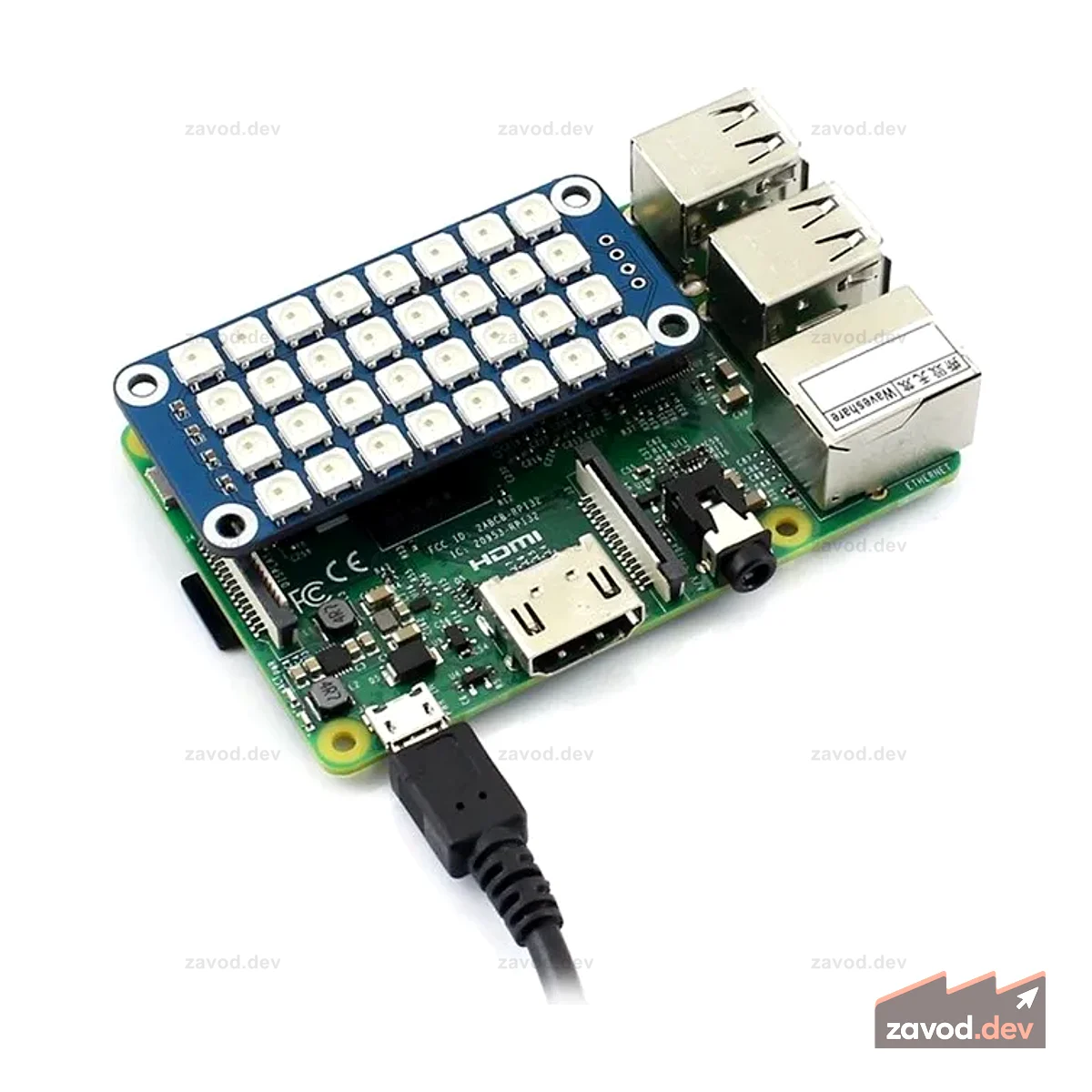 Raspberry Pi 4 x 8 RGB светодиодная матрица расширения