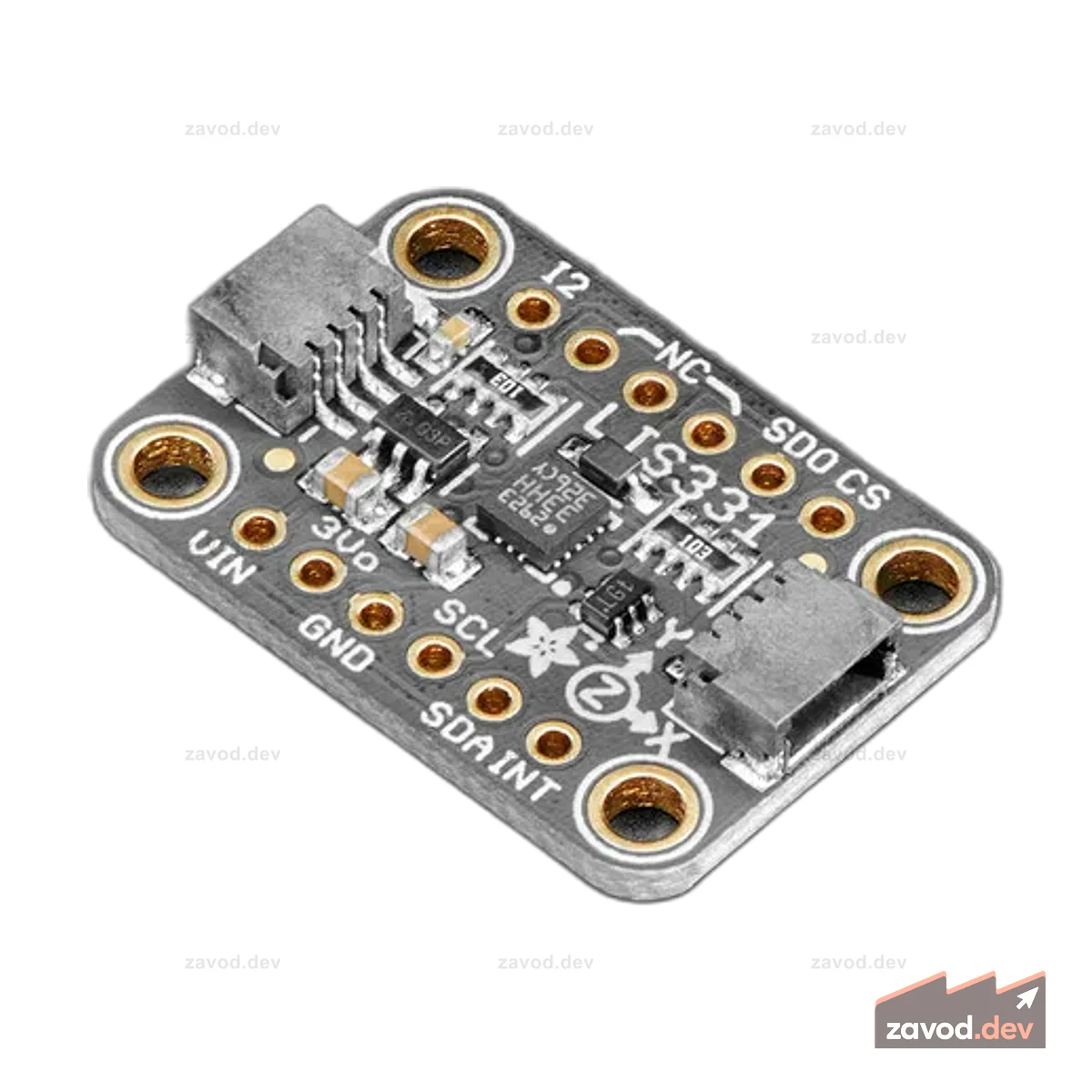 Adafruit LIS331 Трехосевой широкодиапазонный акселерометр ��24 г STEMMA QT / Qwiic