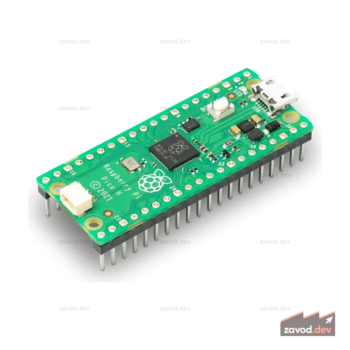 Raspberry Pi Pico H - Пико с припаянными разъемами